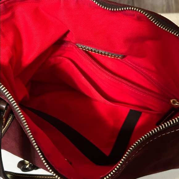 Burgundy Suede Handbag - Picture 5 of 6